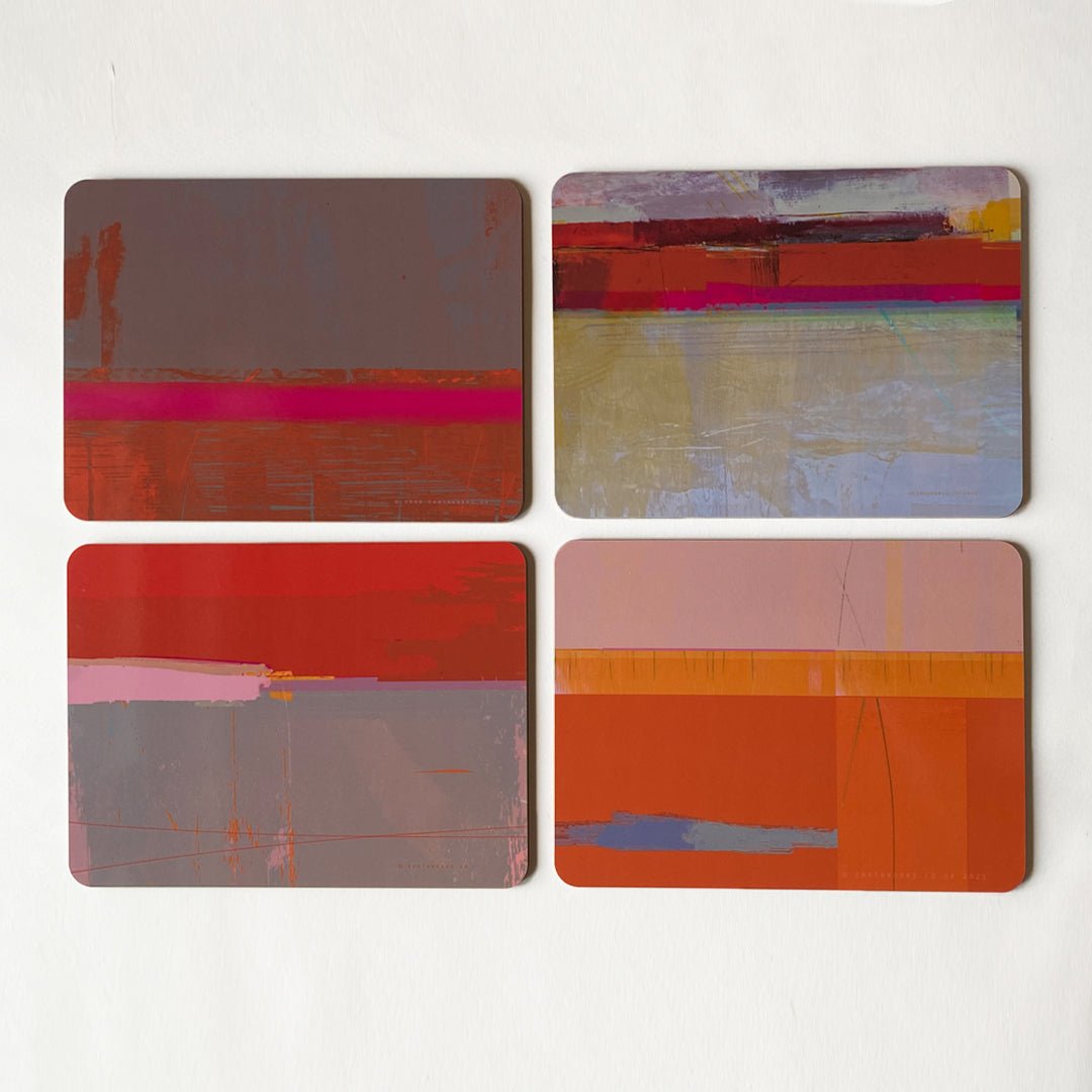 set of 4 - PLACEMAT WARM TONES