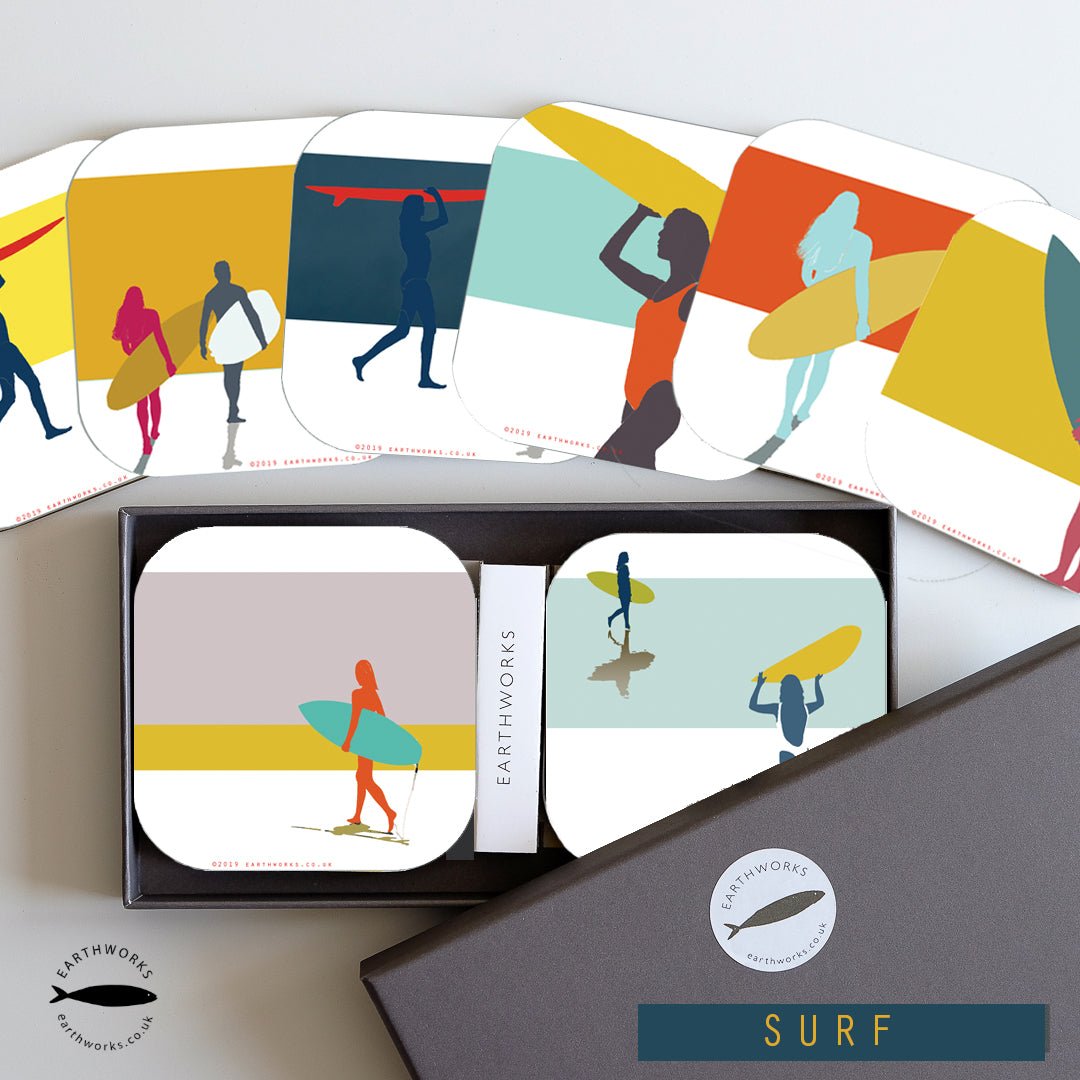 art mat BOXED SET of 8 - SURF - E A R T H W O R K S