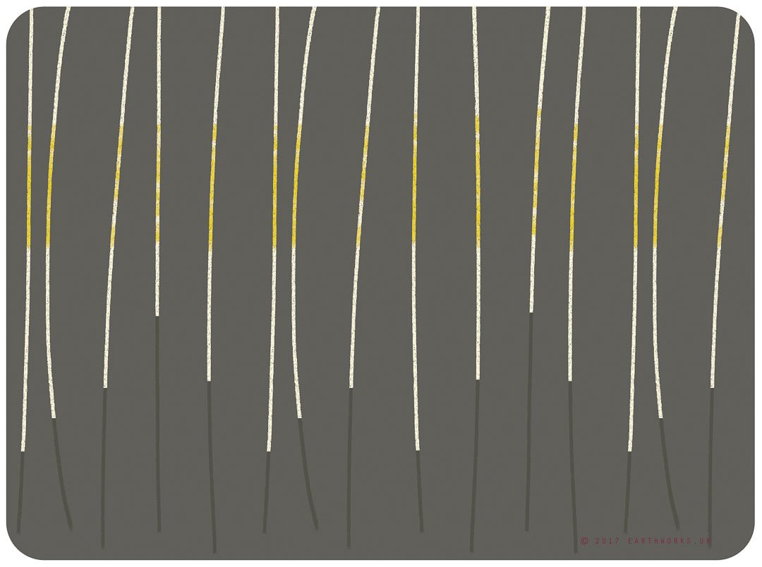 placemat - CHARCOAL LINES - PM017 - E A R T H W O R K S