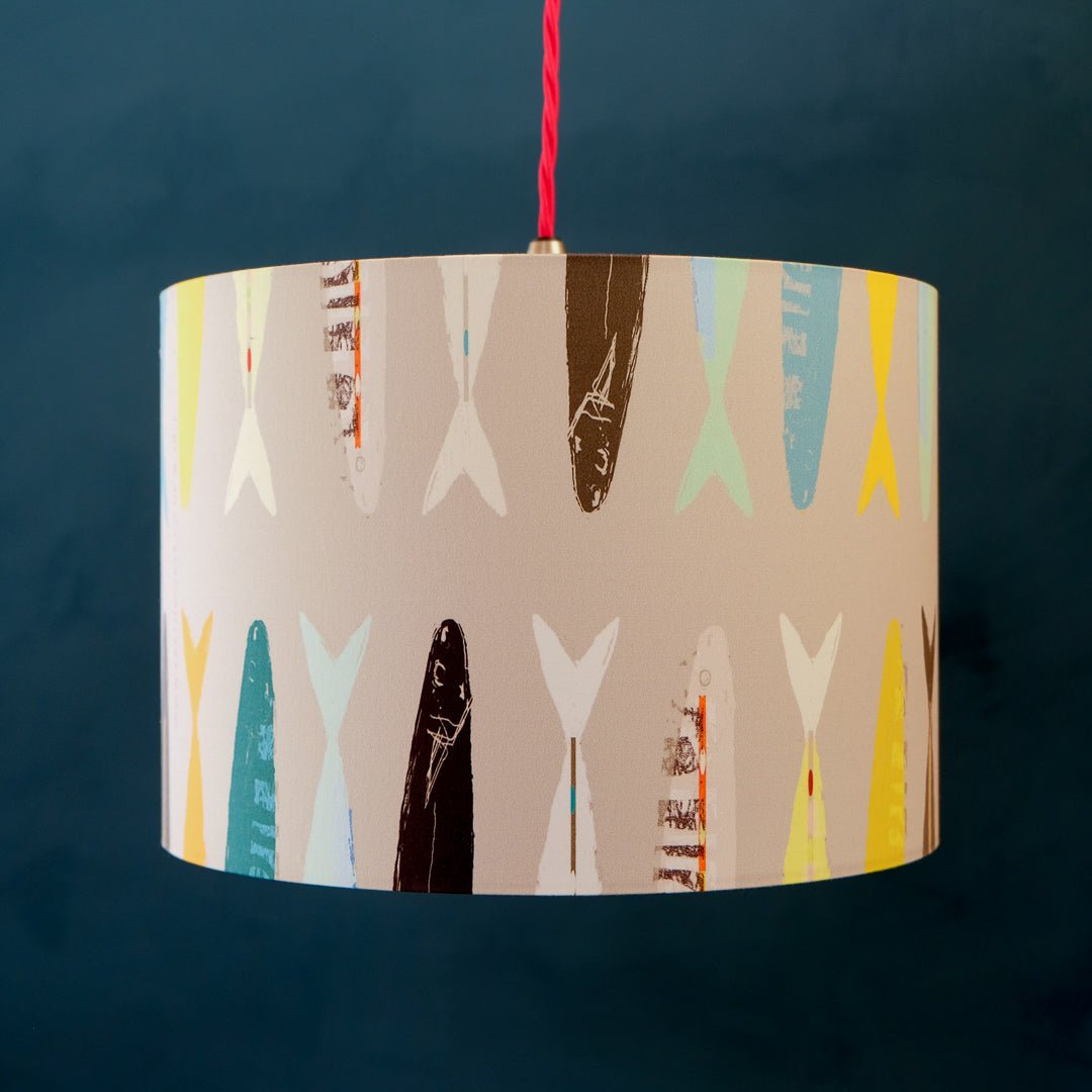 lampshade - FISH TAILS GREY - LS014 - E A R T H W O R K S