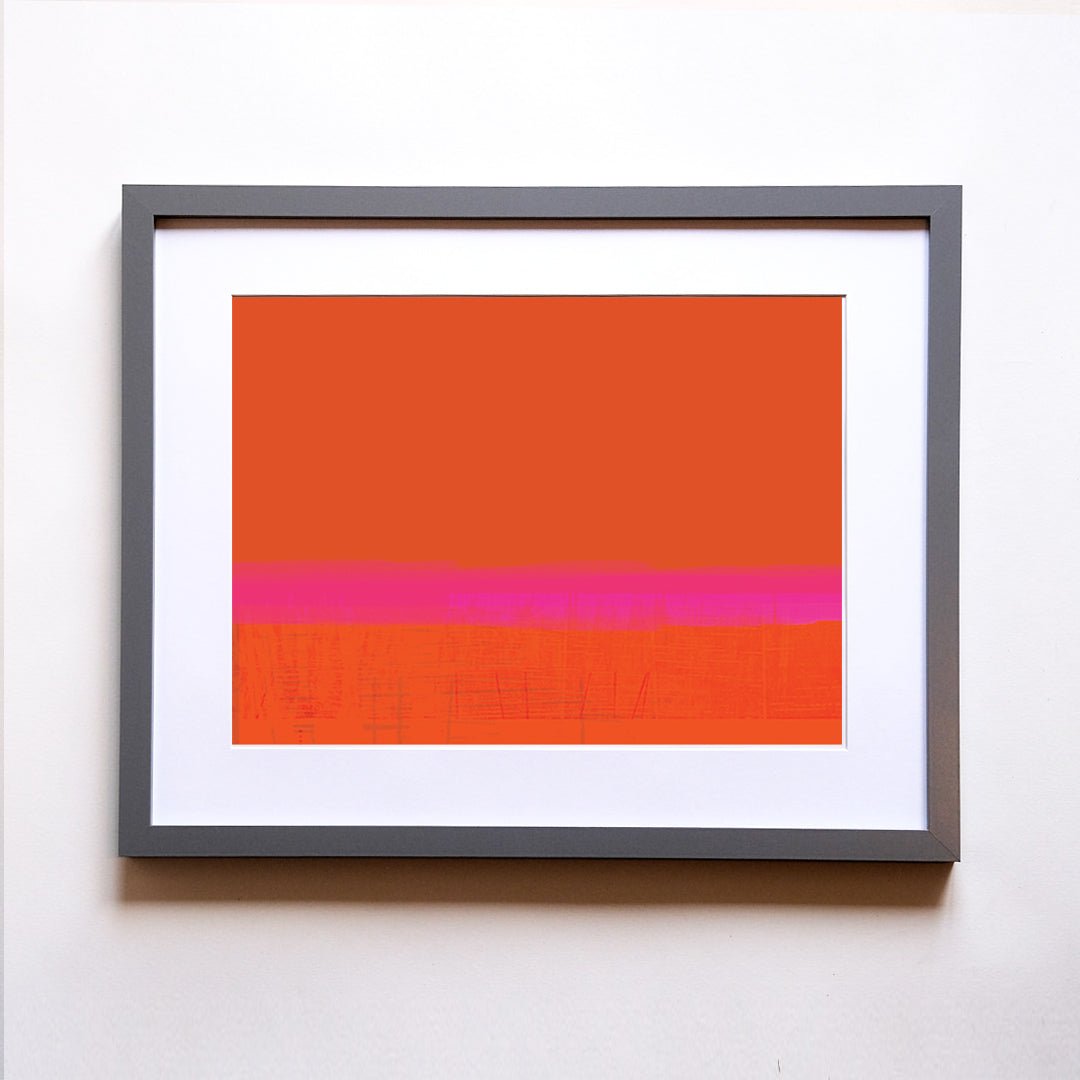 FRAMED PRINT - HORIZON BURNT ORANGE