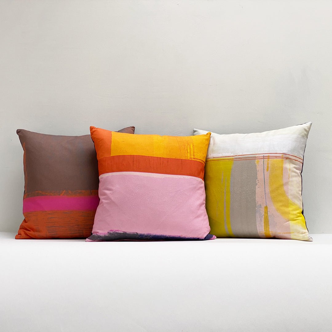 Hay colour outlet cushion