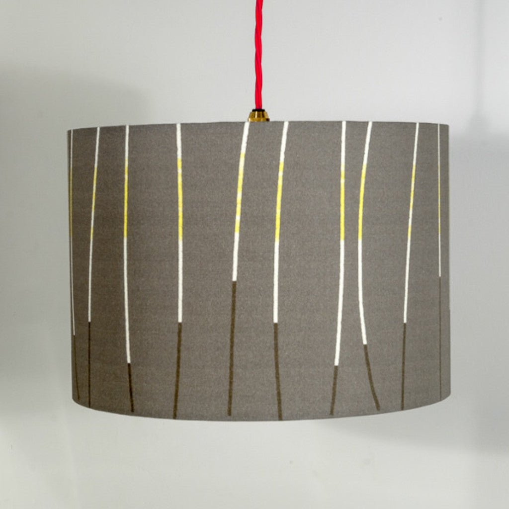 lampshade - CHARCOAL LINES - LS002 - E A R T H W O R K S