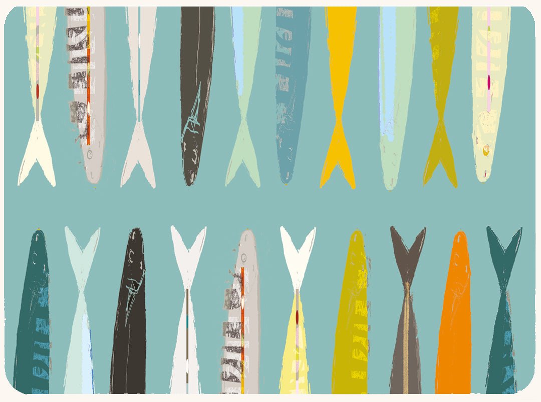 placemat - FISH TAILS BLUE