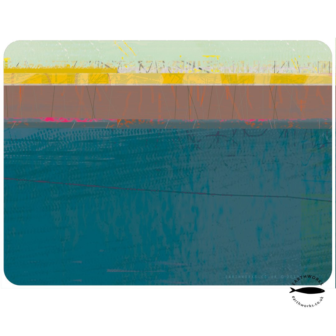 glass centrepiece - PAINTBOX TEAL