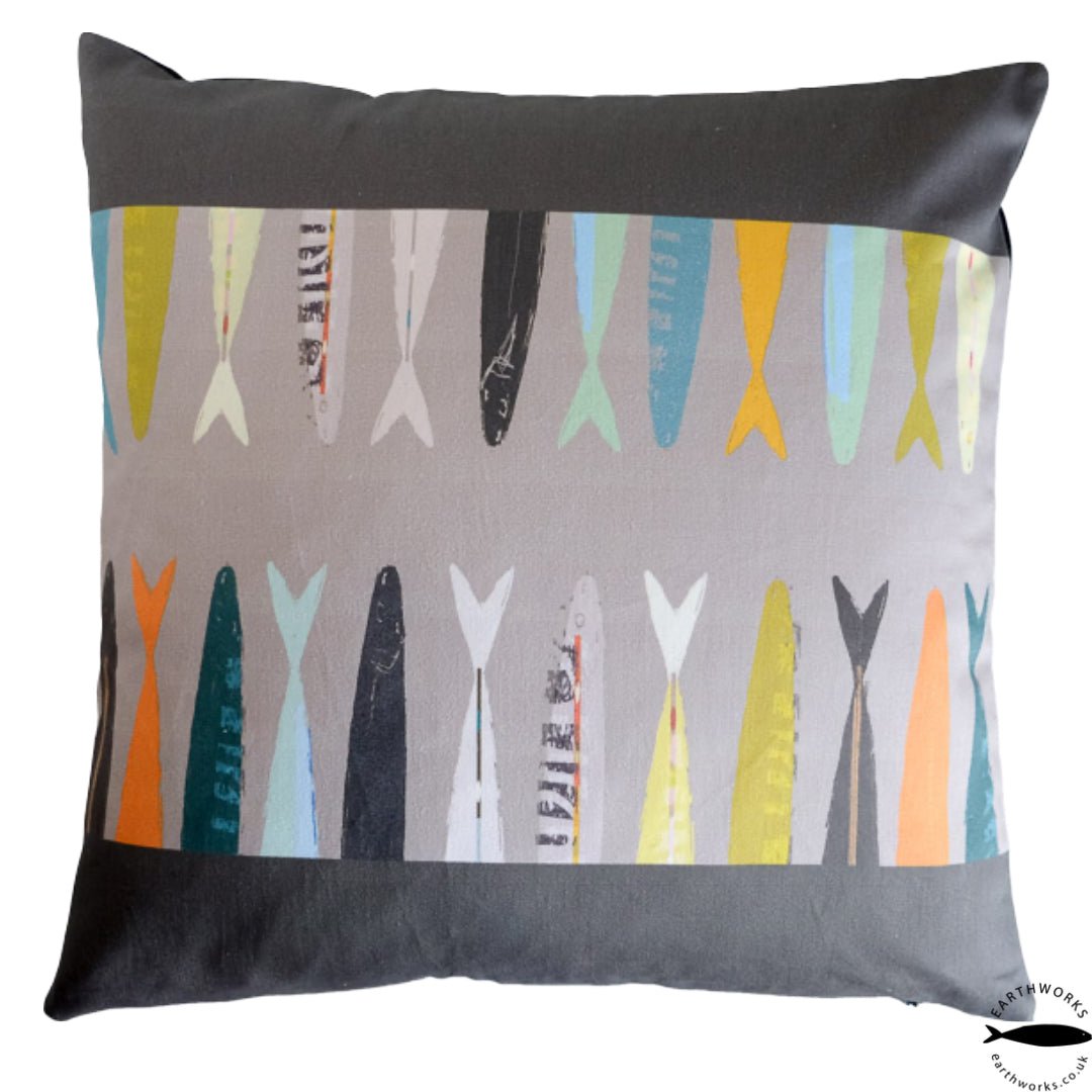 cushion - FISH TAILS GREY